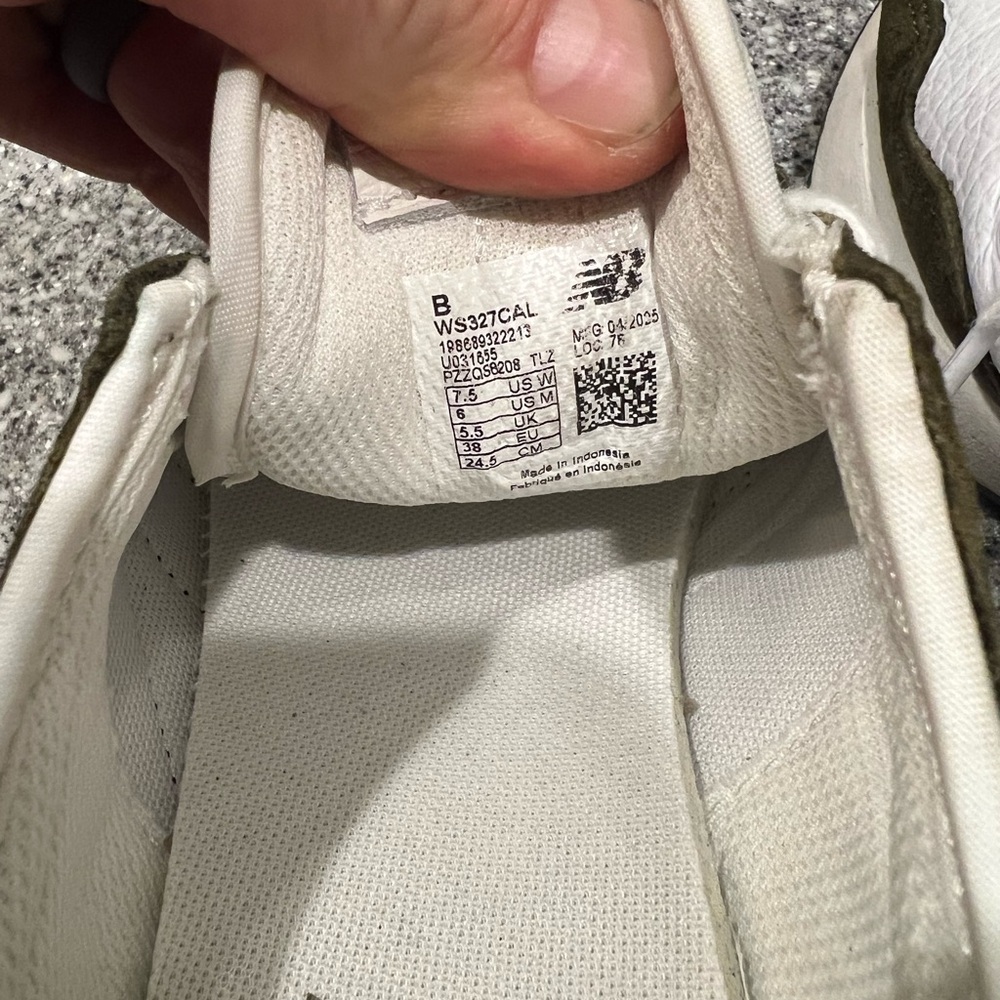 New Balance Olive Green White Black Retro Runner Sneakers - Picture 6 of 11